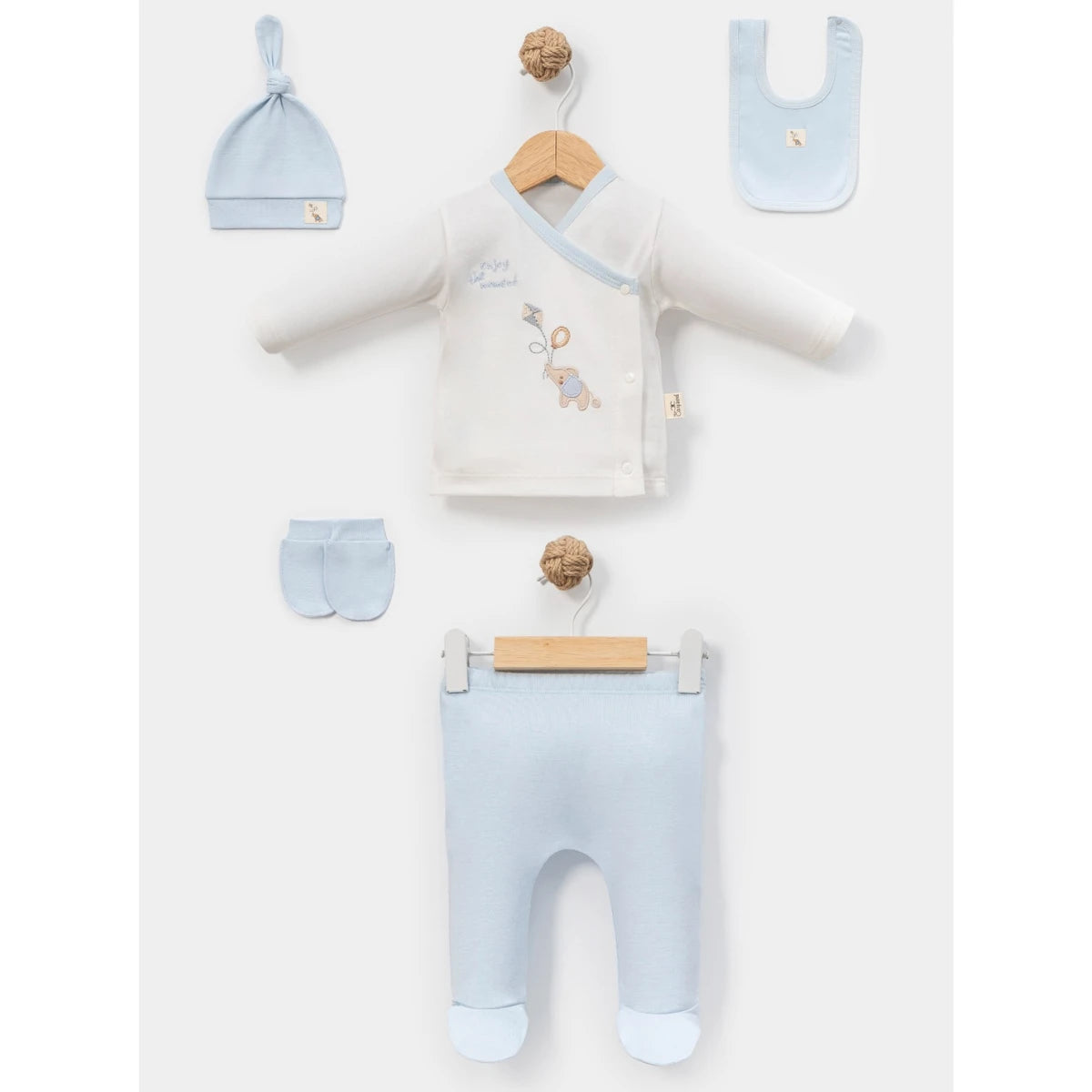 Baby Erstlingsset 5-teilig Hellblau