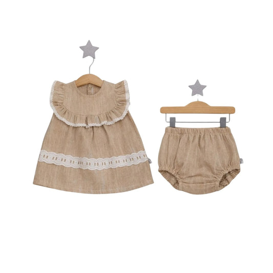 Kleid Set Beige