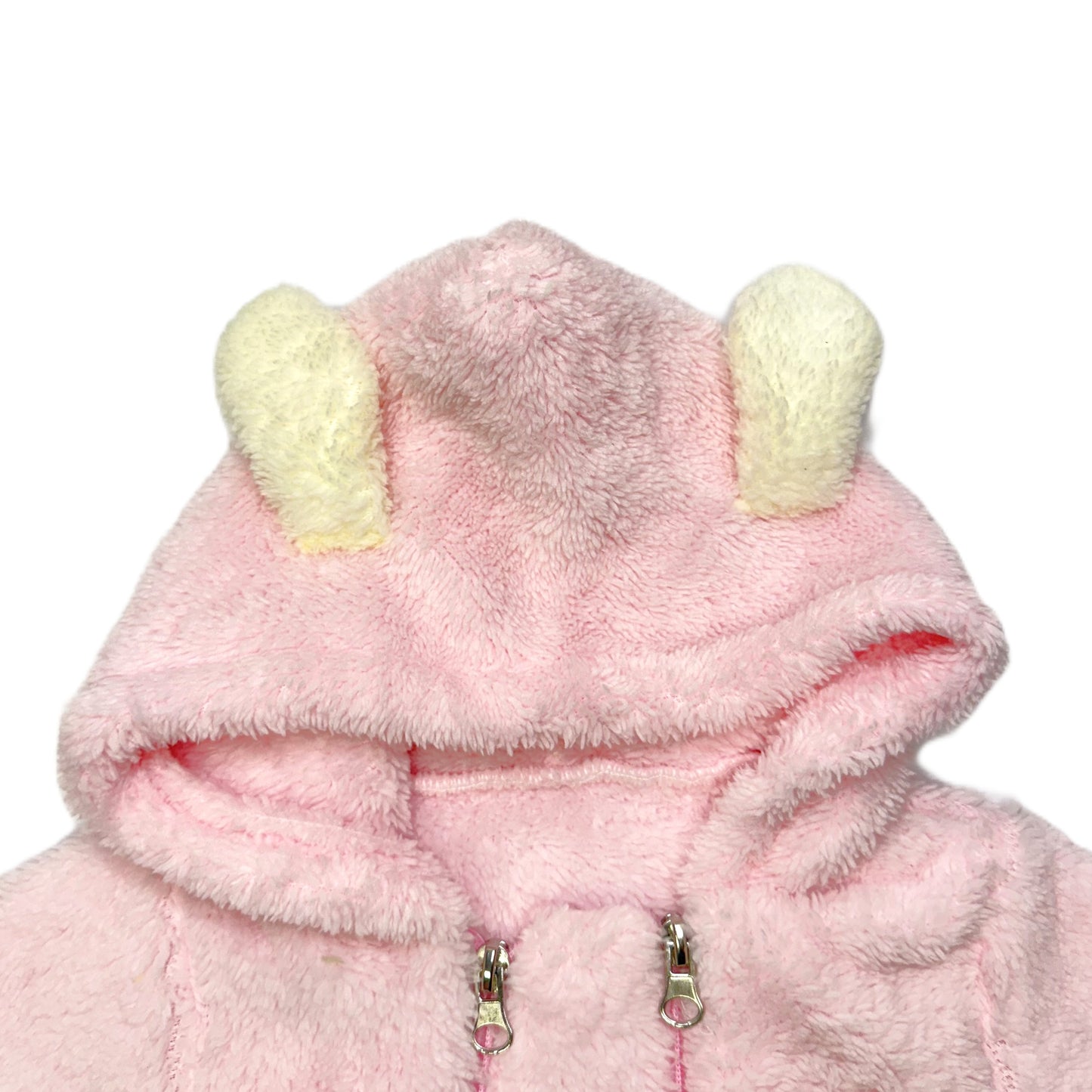 Baby Overall aus Teddyfleece – Rosa oder Grün mit Kapuze & Ohren