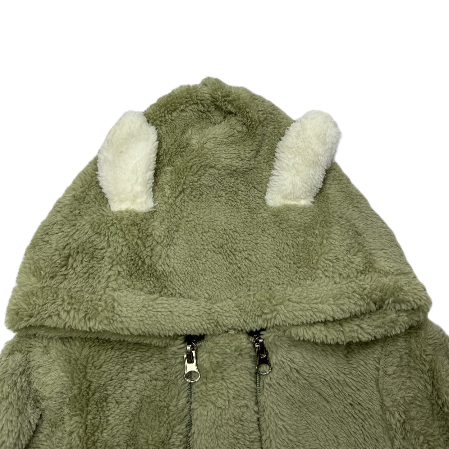 Baby Overall aus Teddyfleece – Rosa oder Grün mit Kapuze & Ohren