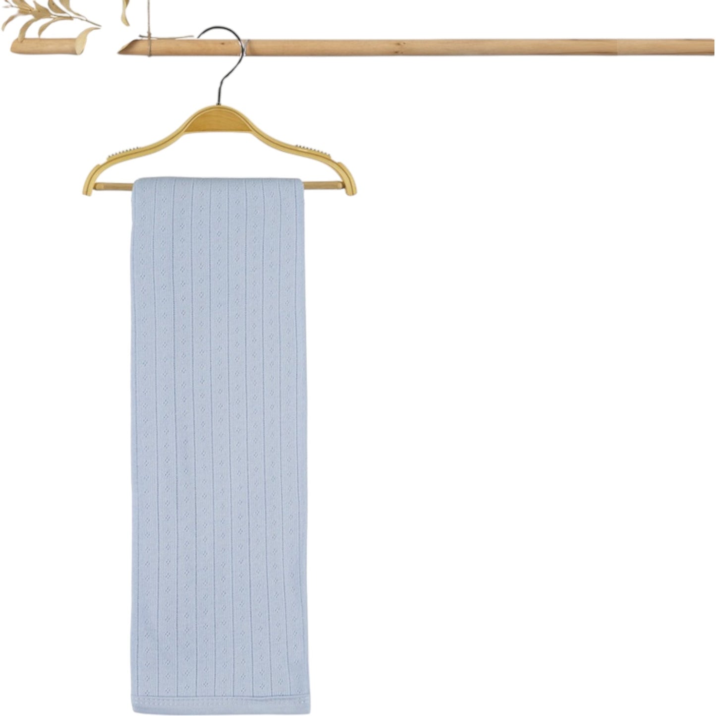 Doppellagige Babydecke aus 100 % Baumwolle – 3 Farben Hellblau, Rosa & Weiß