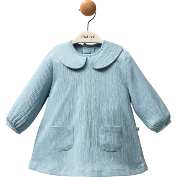 Süßes Babykleid für Mädchen – zart & elegant in Hellblau 💙