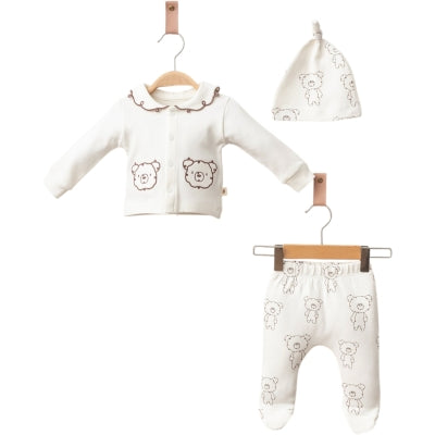 Baby Mädchen 3-teiliges Outfit – süß & kuschelig 🧸🤍