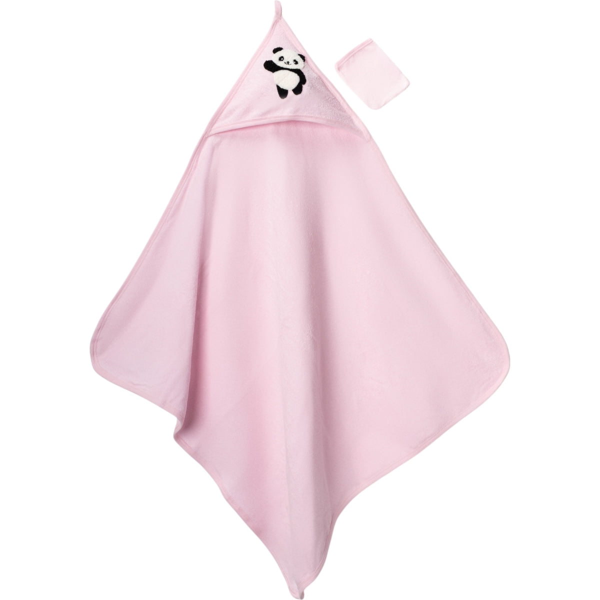 Kapuzen-Badetuch für Babys mit Panda – in Rosa oder Blau