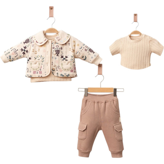 Baby 3-teiliges Set – Jacke, Hose & Sweatshirt