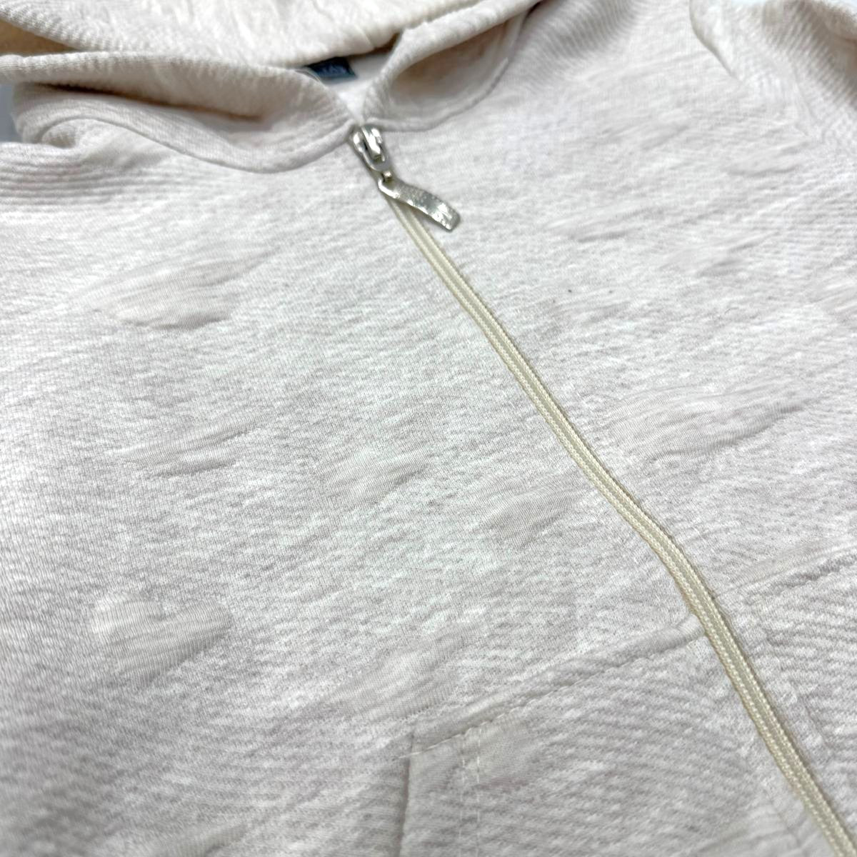 Cremefarbene Mädchen Weste mit Kapuze und Herzmuster