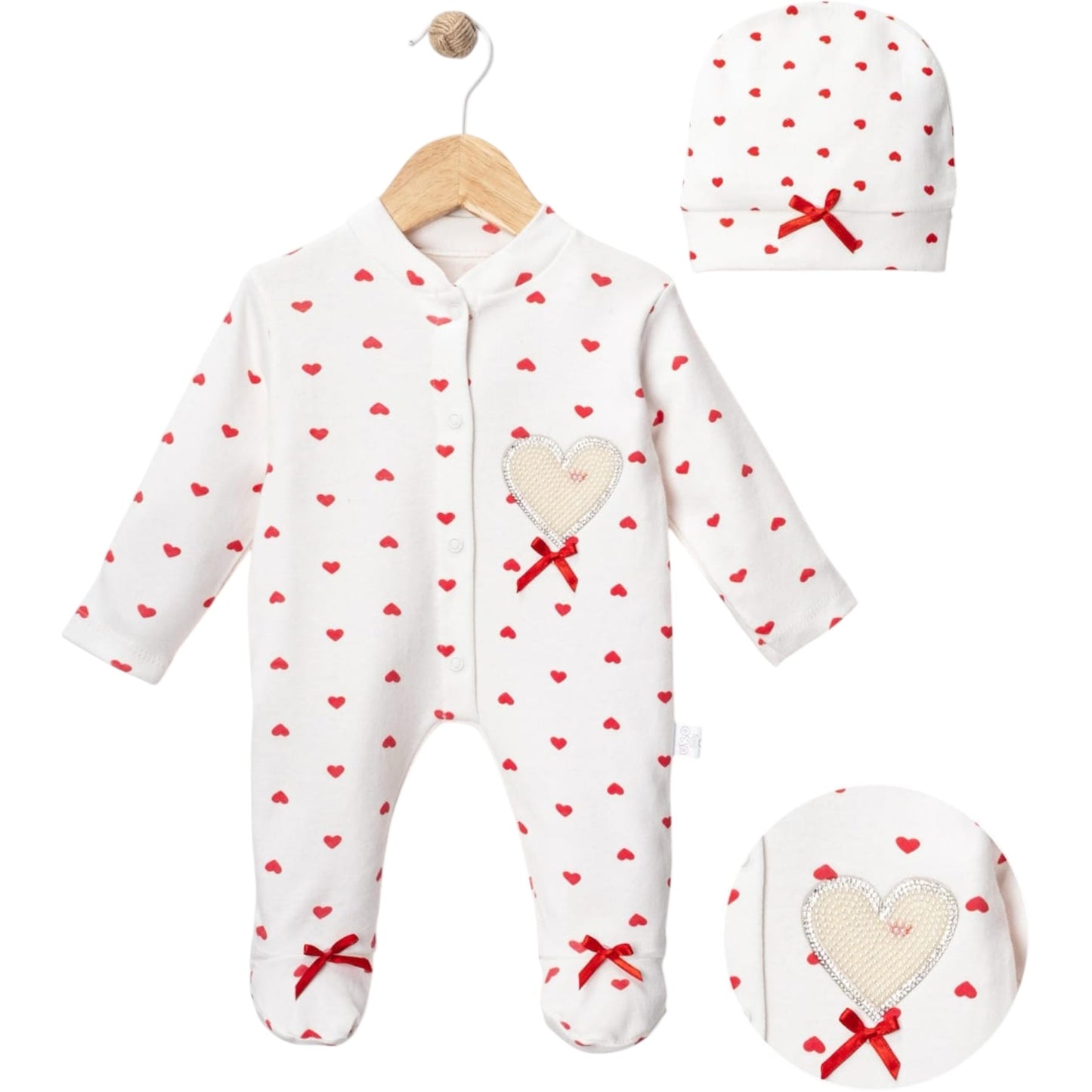 Mädchen Strampler-Set mit Mütze – süß & liebevoll ❤️👶