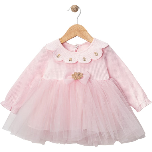 Süßes Kleid für Babymädchen – mit Tüllrock & Schleife 🎀🌸