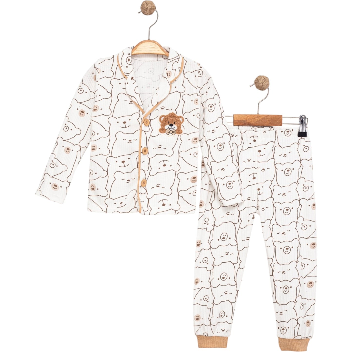 Jungen Pyjama – süßes Bärenmotiv & kuschelig weich 🐻🌙