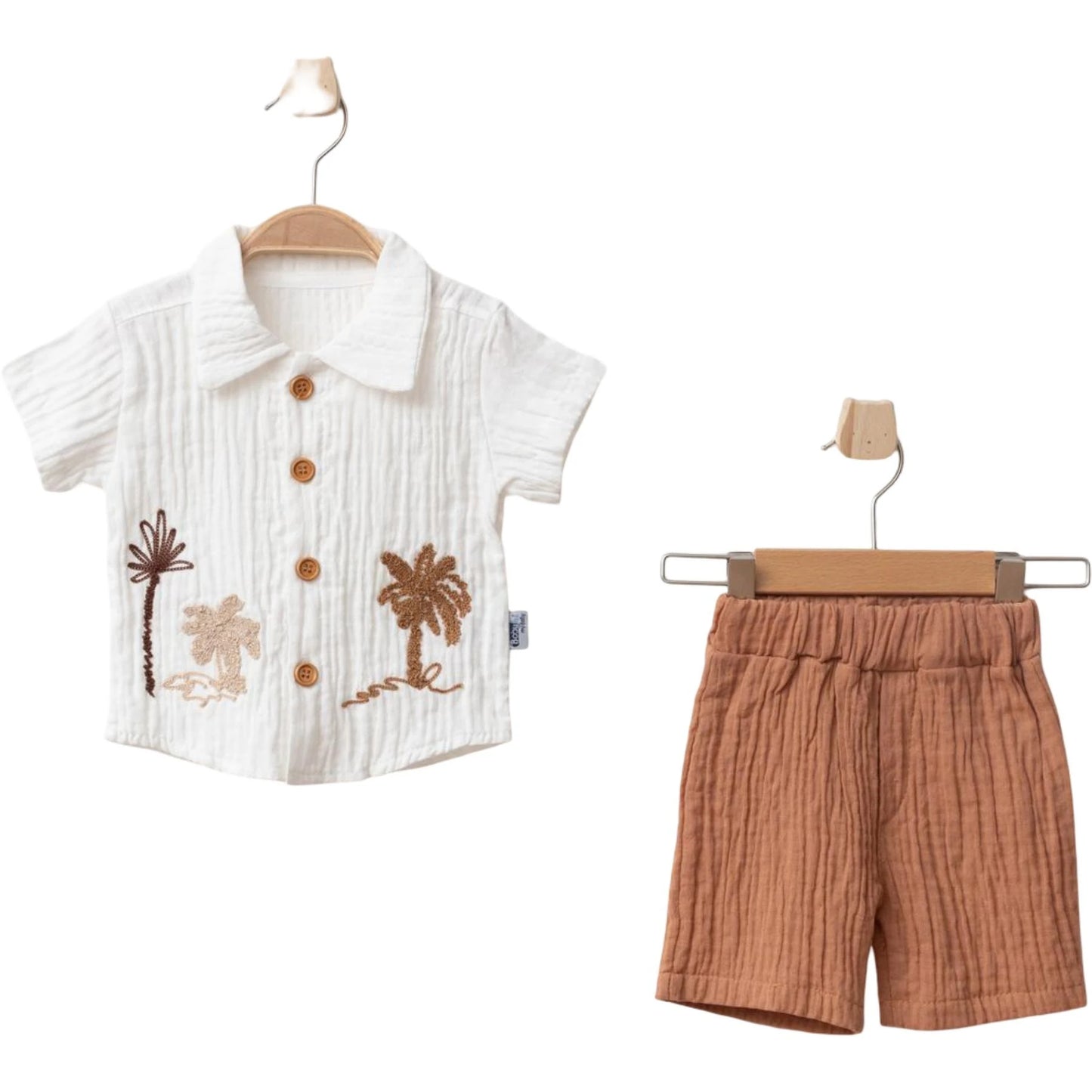 Babyset Musselin Palmen