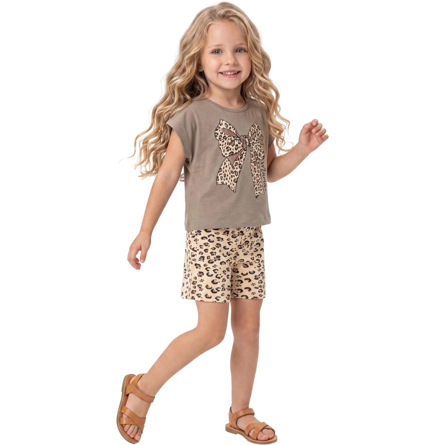 Mädchen Set Schleife Leo
