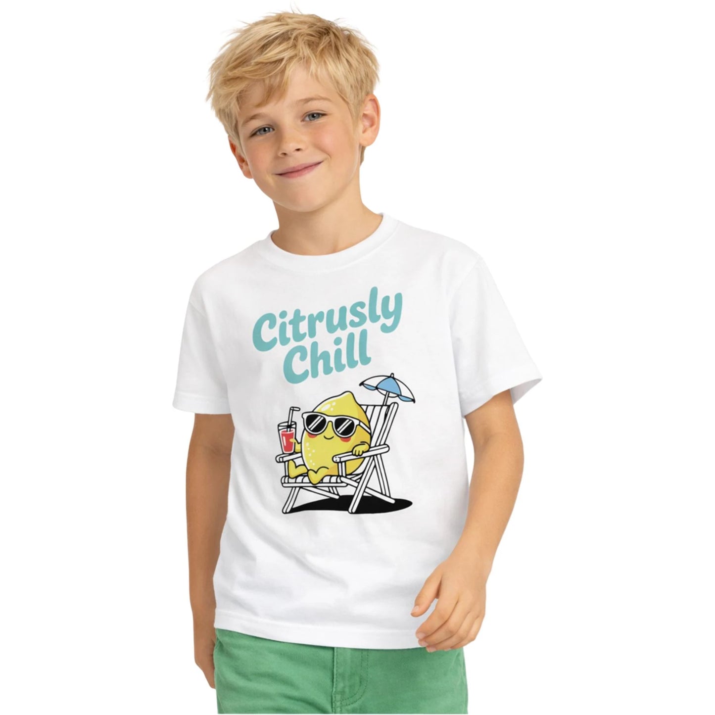 T-Shirt Jungen Zitronenprint