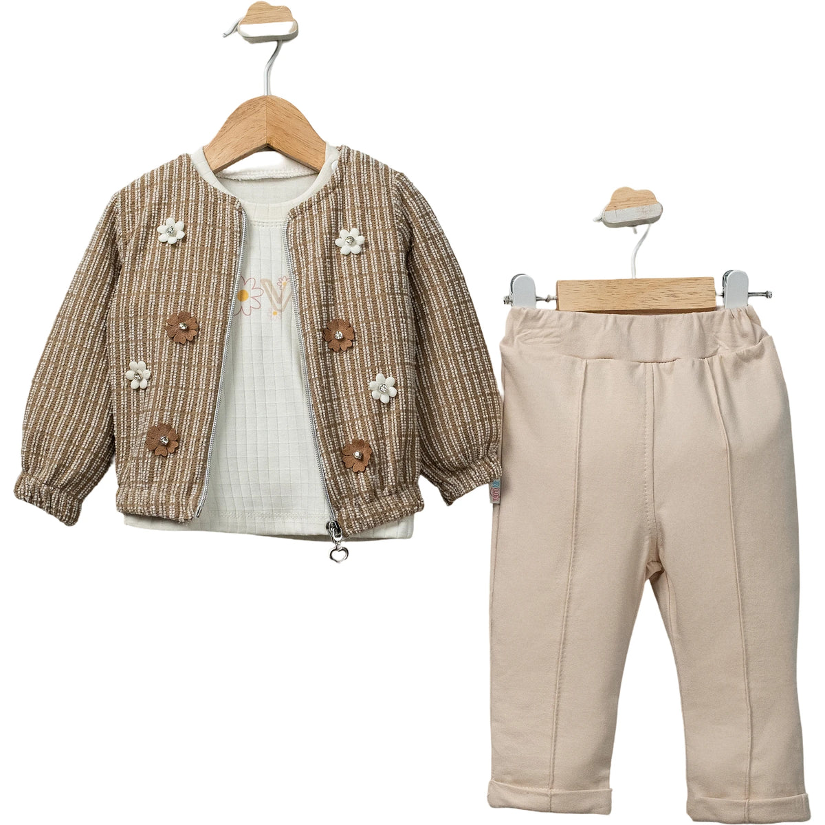 Baby Mädchen Outfit Blumenjacke