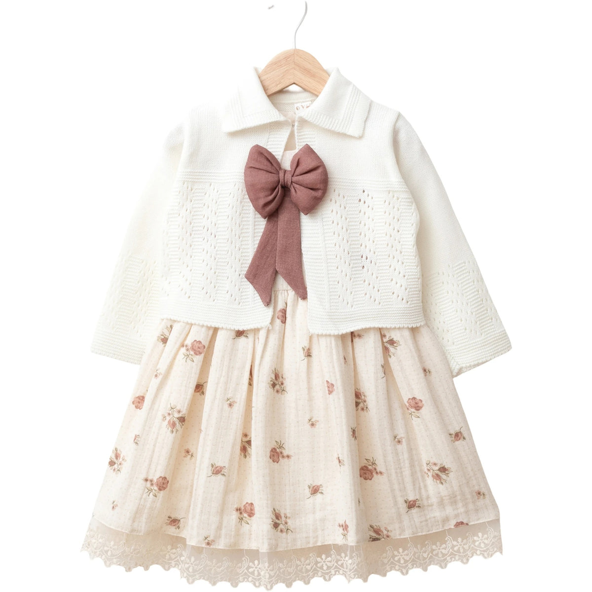 Mädchenkleid Baumwolle Blumenmuster