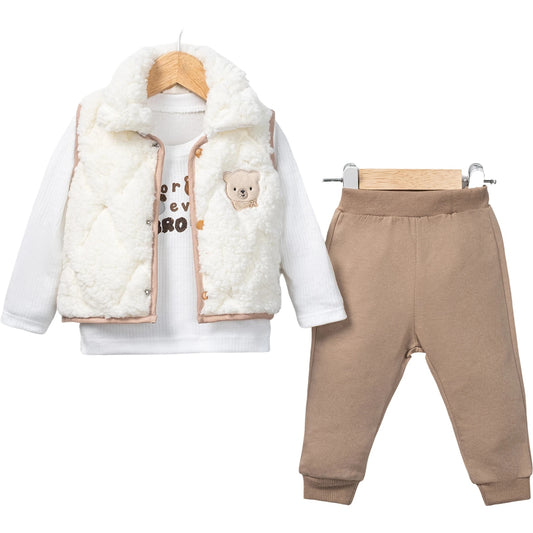 Baby Outfit Set Teddyweste