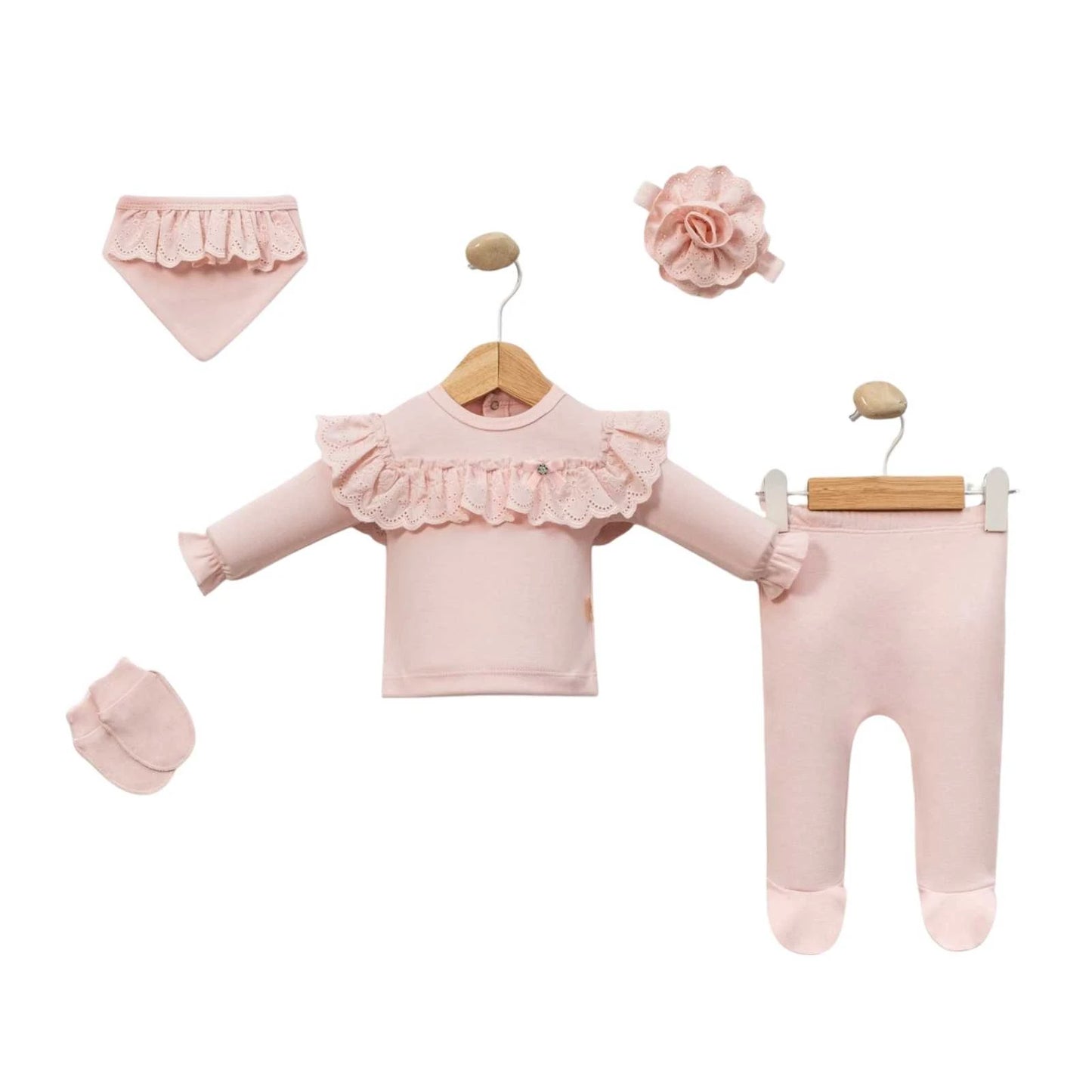 Erstlingsset Rosa Rüschen