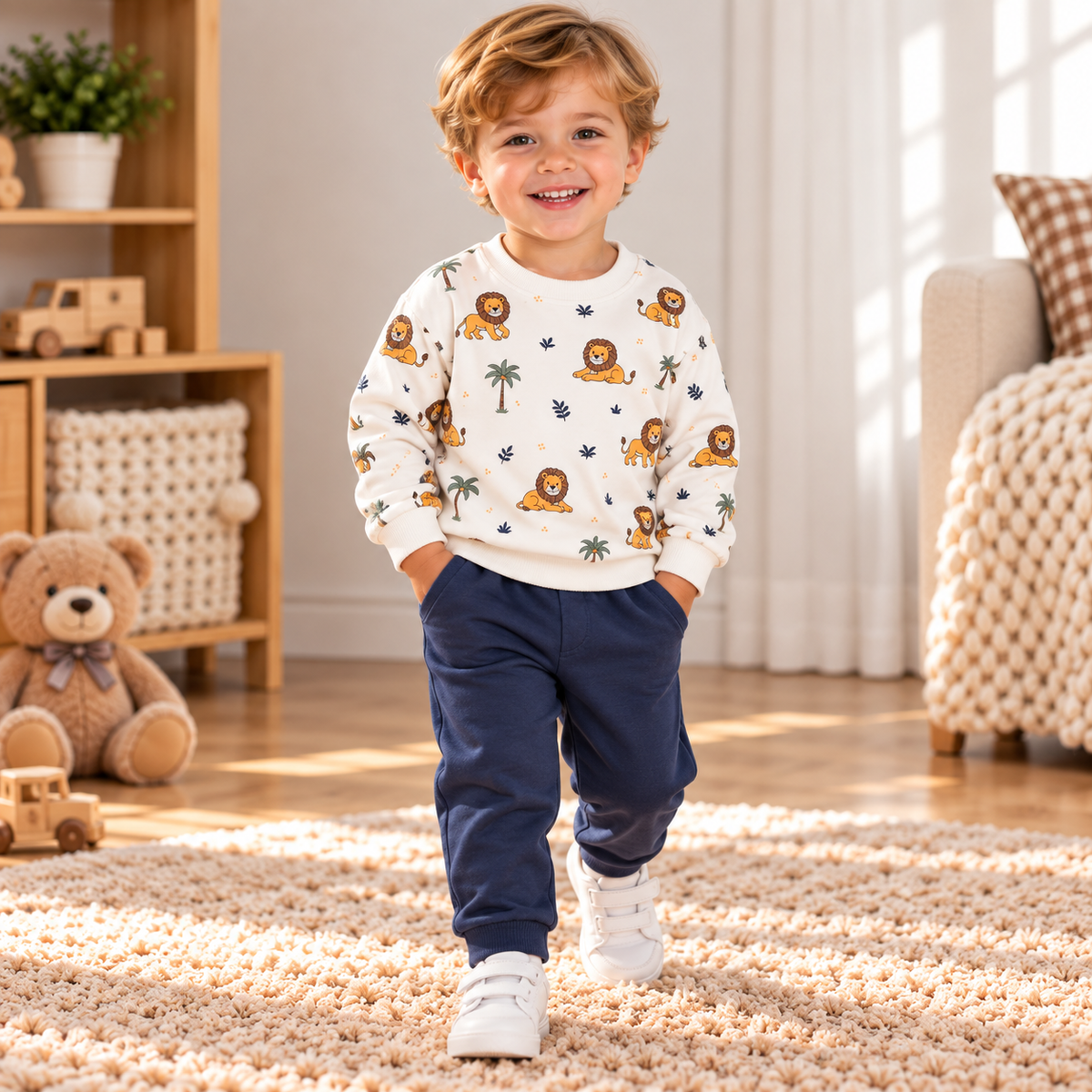 Baby Jungen Set Löwenmuster