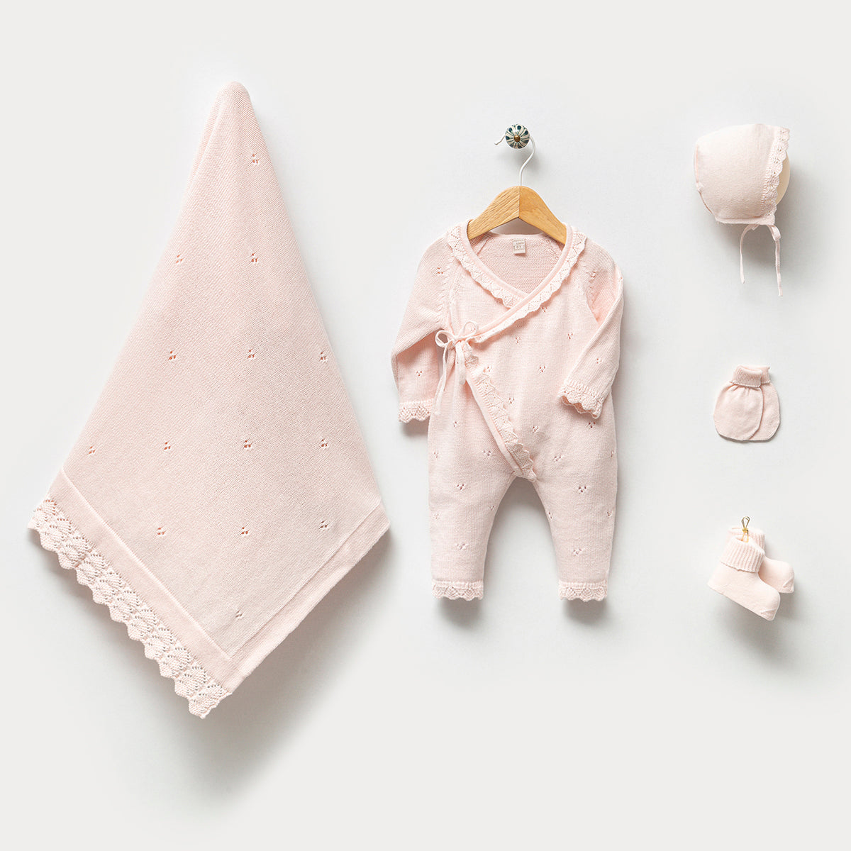 Erstlingsset Nipperland 5-teilig Rosa