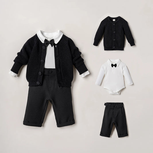 Baby-Outfit Nipperland Fliege Schwarz