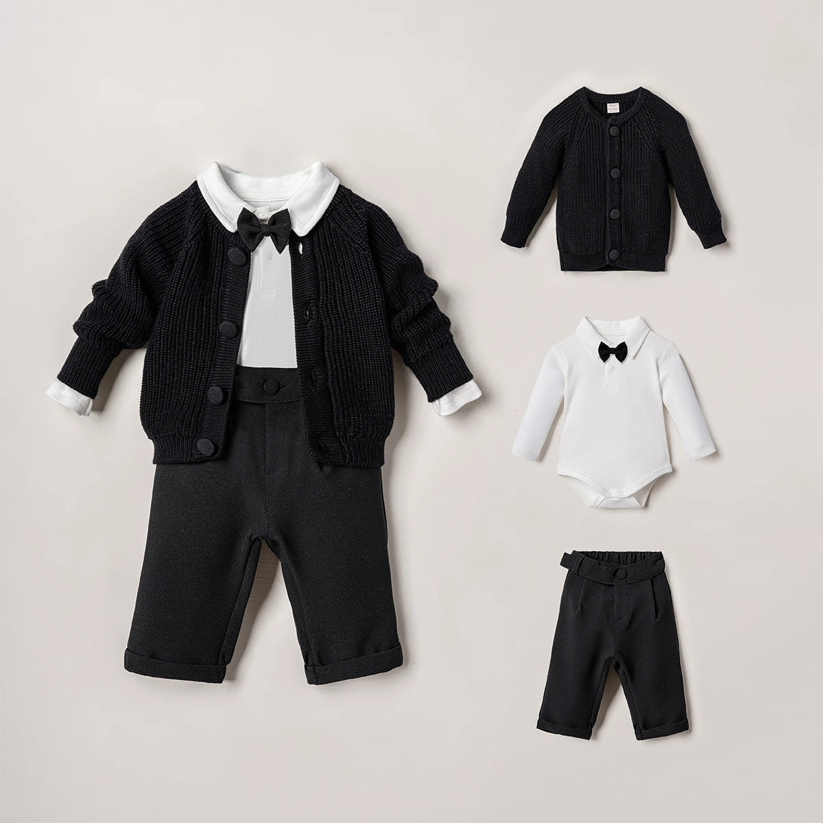 Baby-Outfit Nipperland Fliege Schwarz