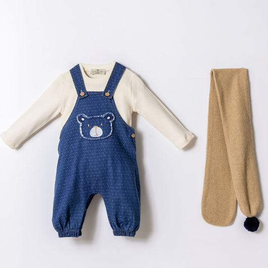 Baby Jungen Latzhose Bär