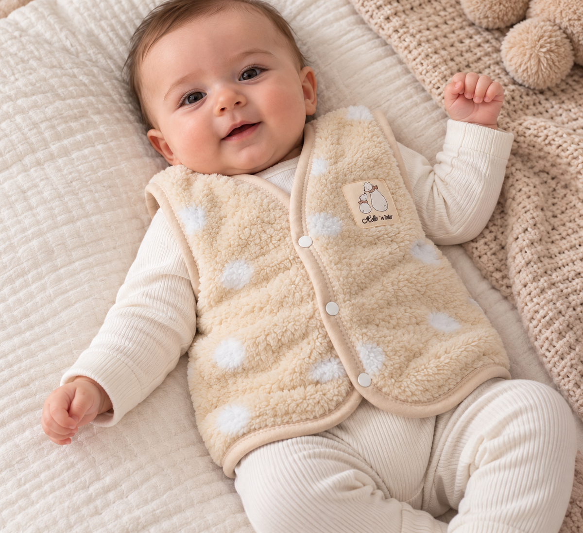 Baby Weste – kuschelig & warm 🤍🧸