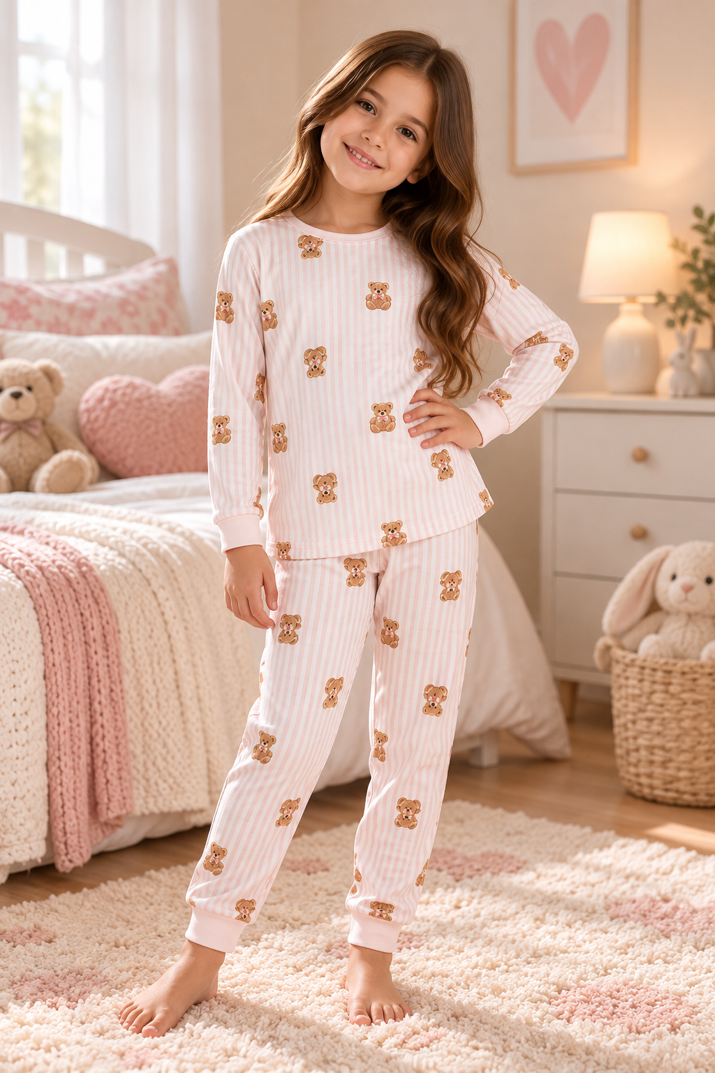 Mädchen Pyjama-Set – süß & bequem 🧸🌙