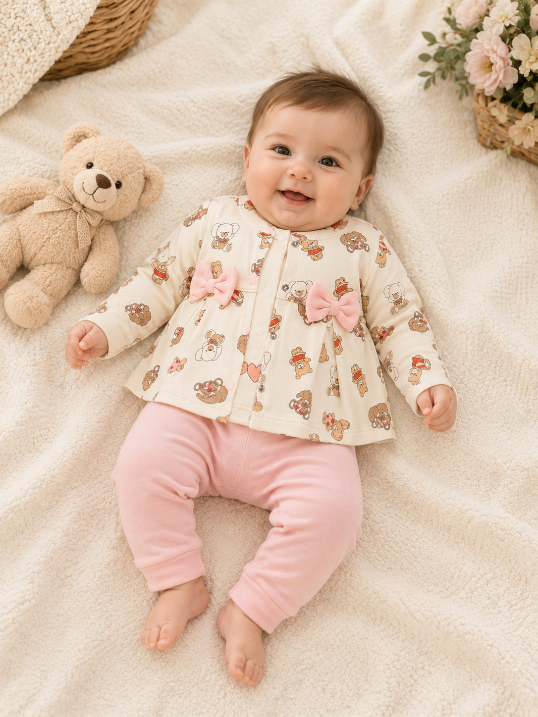 Baby-Set 3-teilig Bärenprint