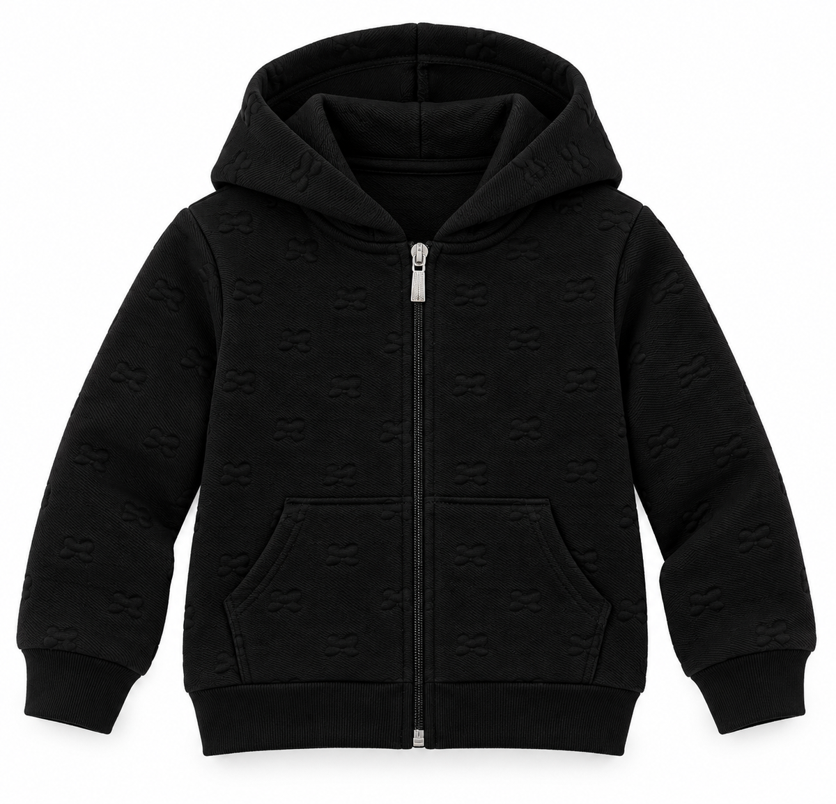 Schwarze Weste mit Herzmuster