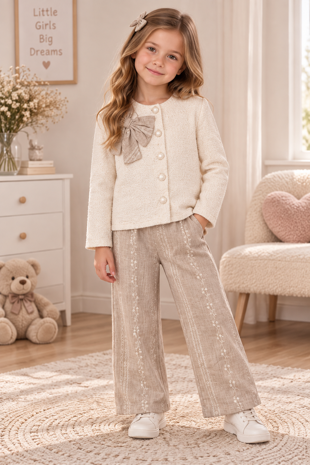 Mädchen Outfit Set – elegant & zeitlos (3-teilig) 👧🤍