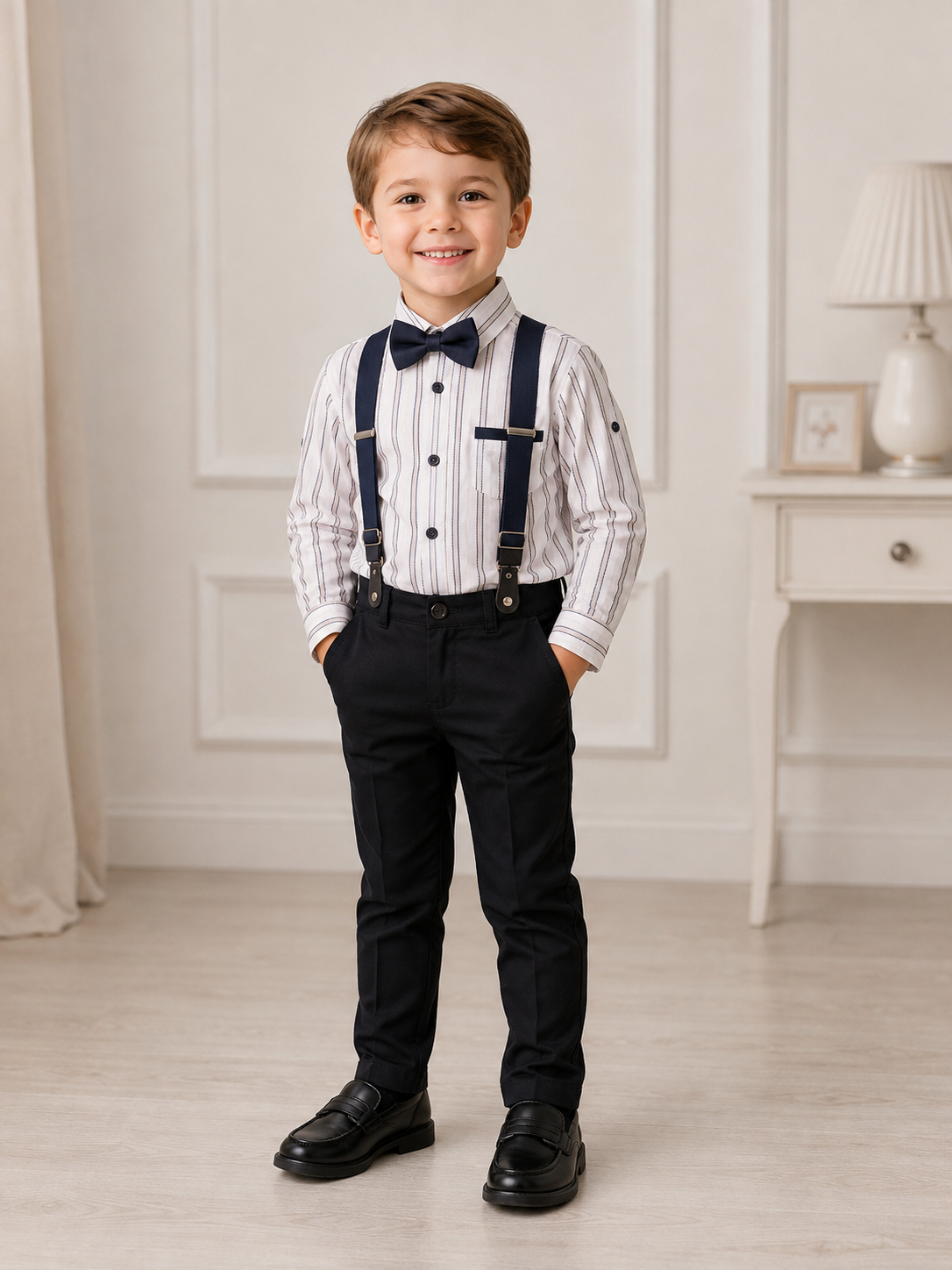 Jungen Set Hosenträger Fliege