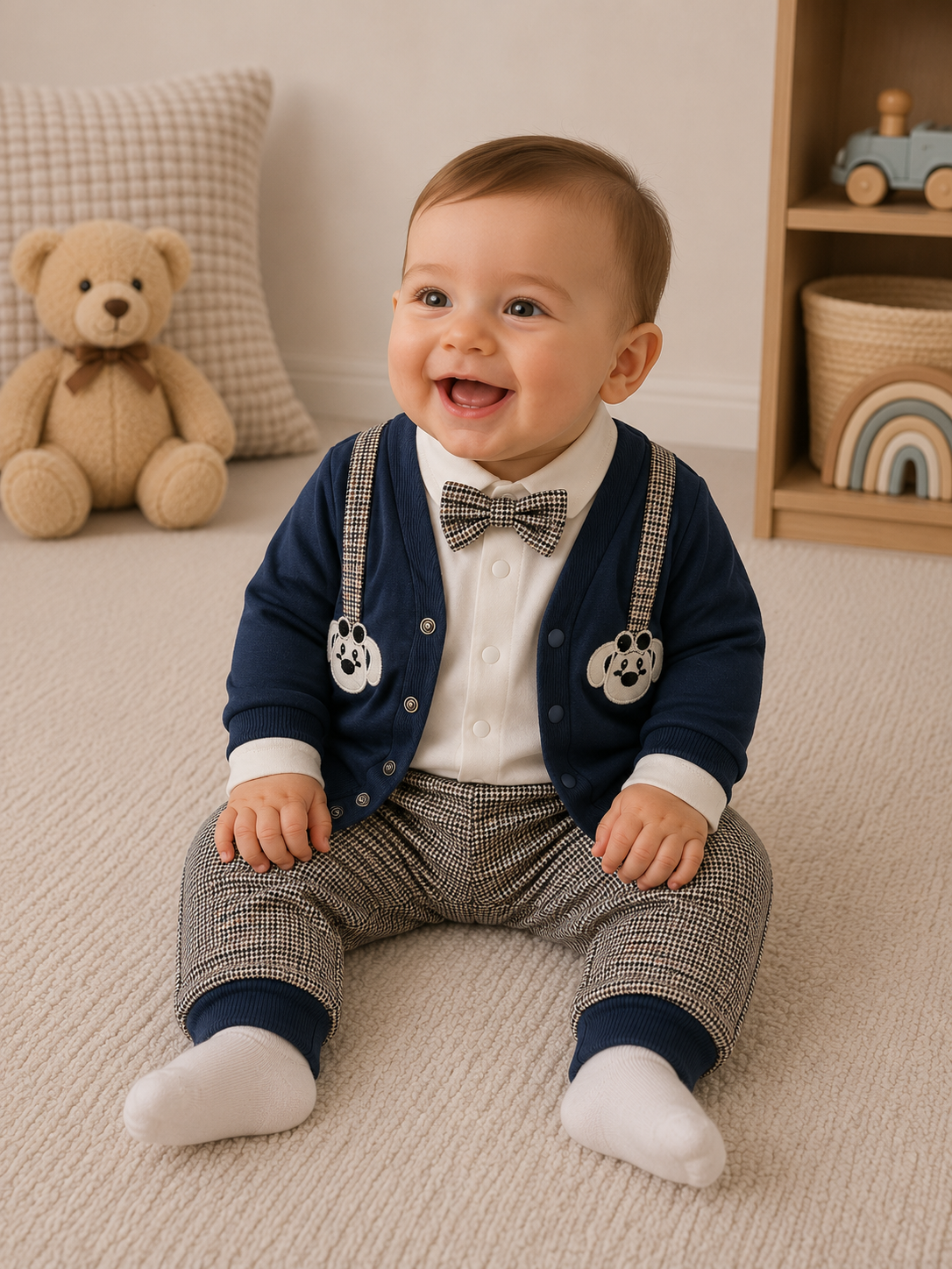Baby Set Fliege Karo