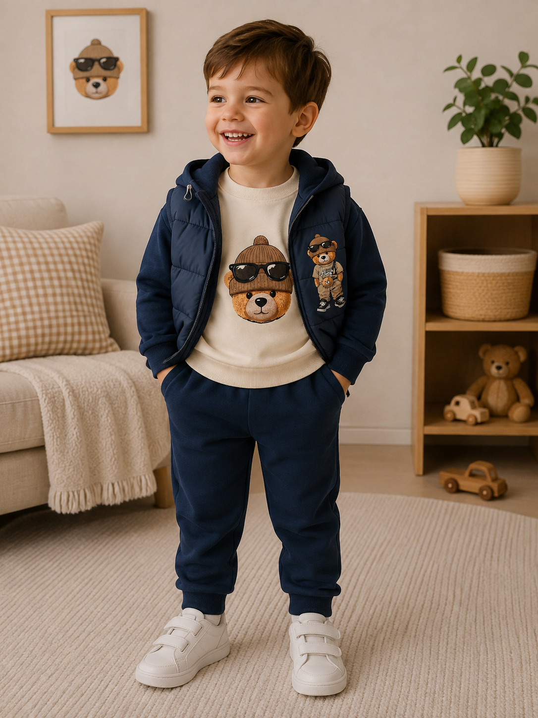 Jungen Jogginganzug Bärenmotiv