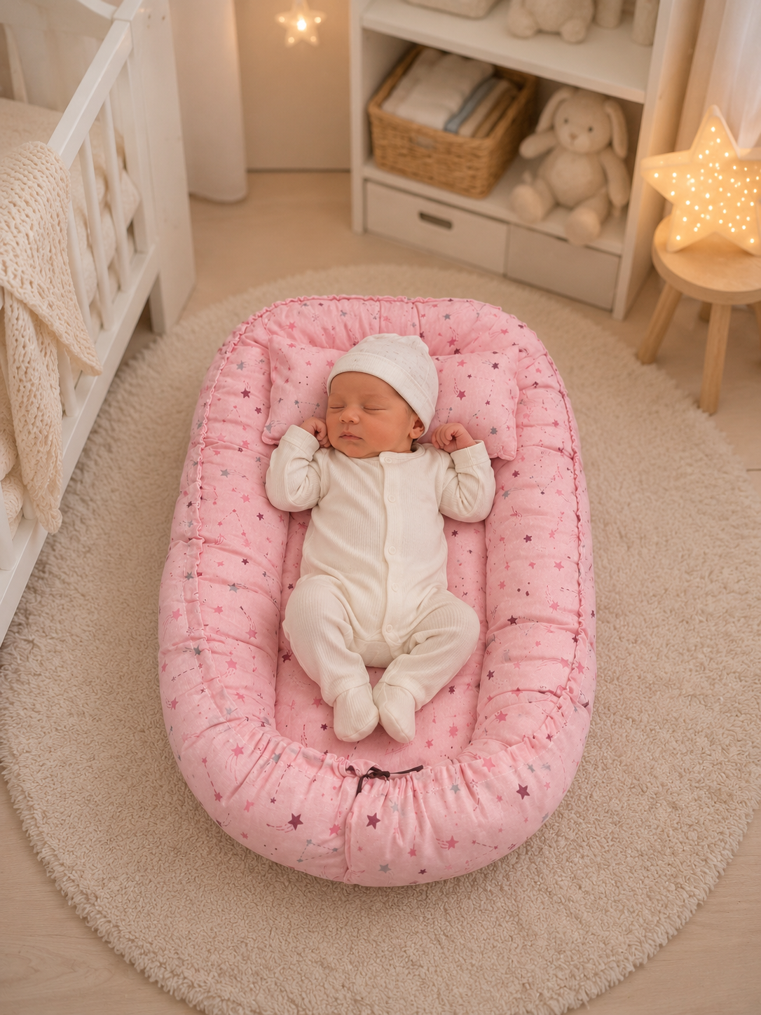 Babynest Baumwolle Sterne