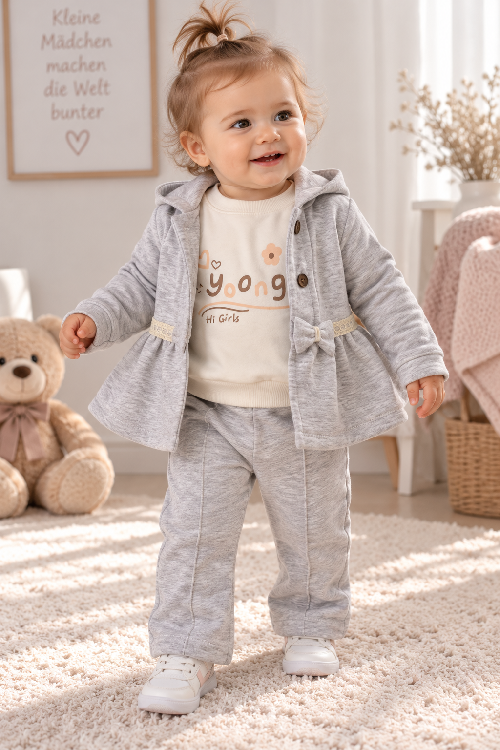 Baby Mädchen Set Schleife