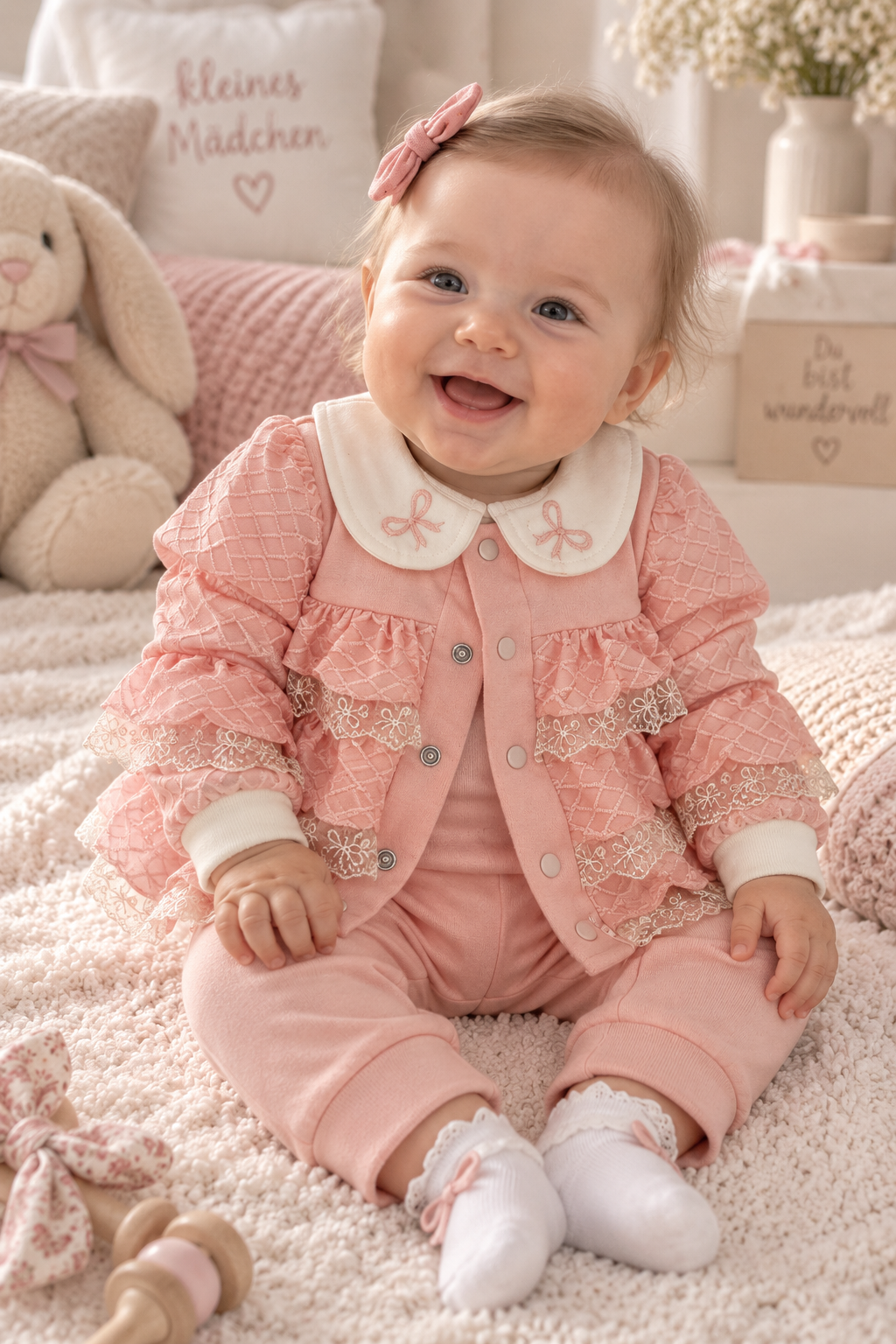 Baby Mädchen Set Rüschen