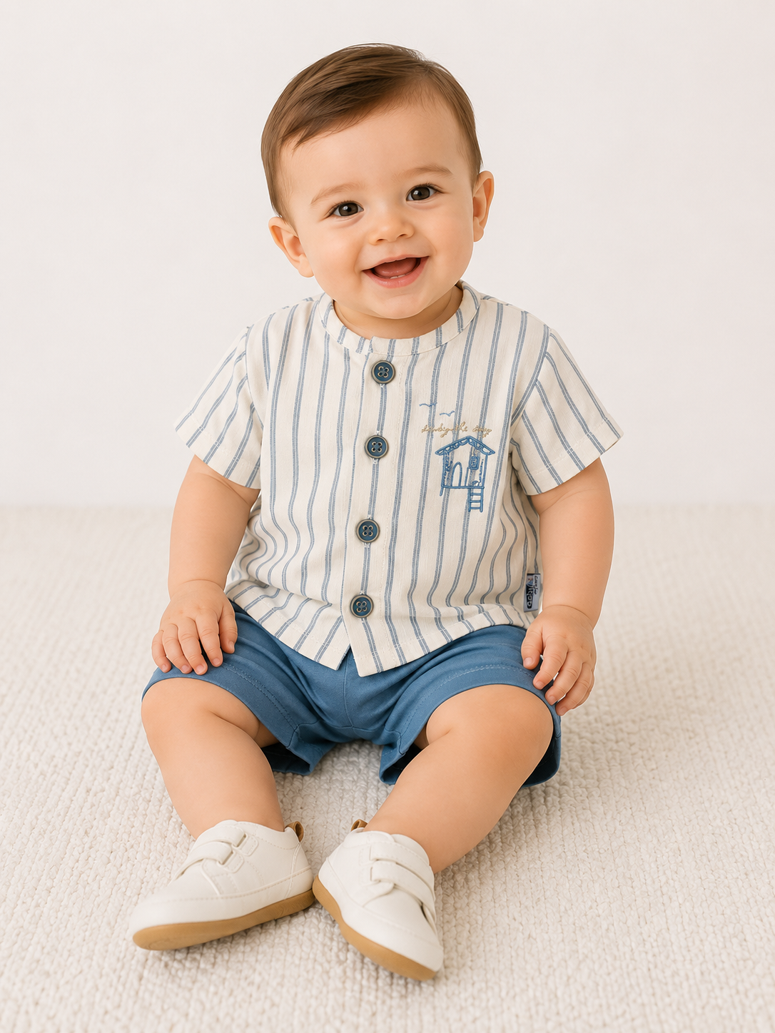Set Hemd Shorts Streifen