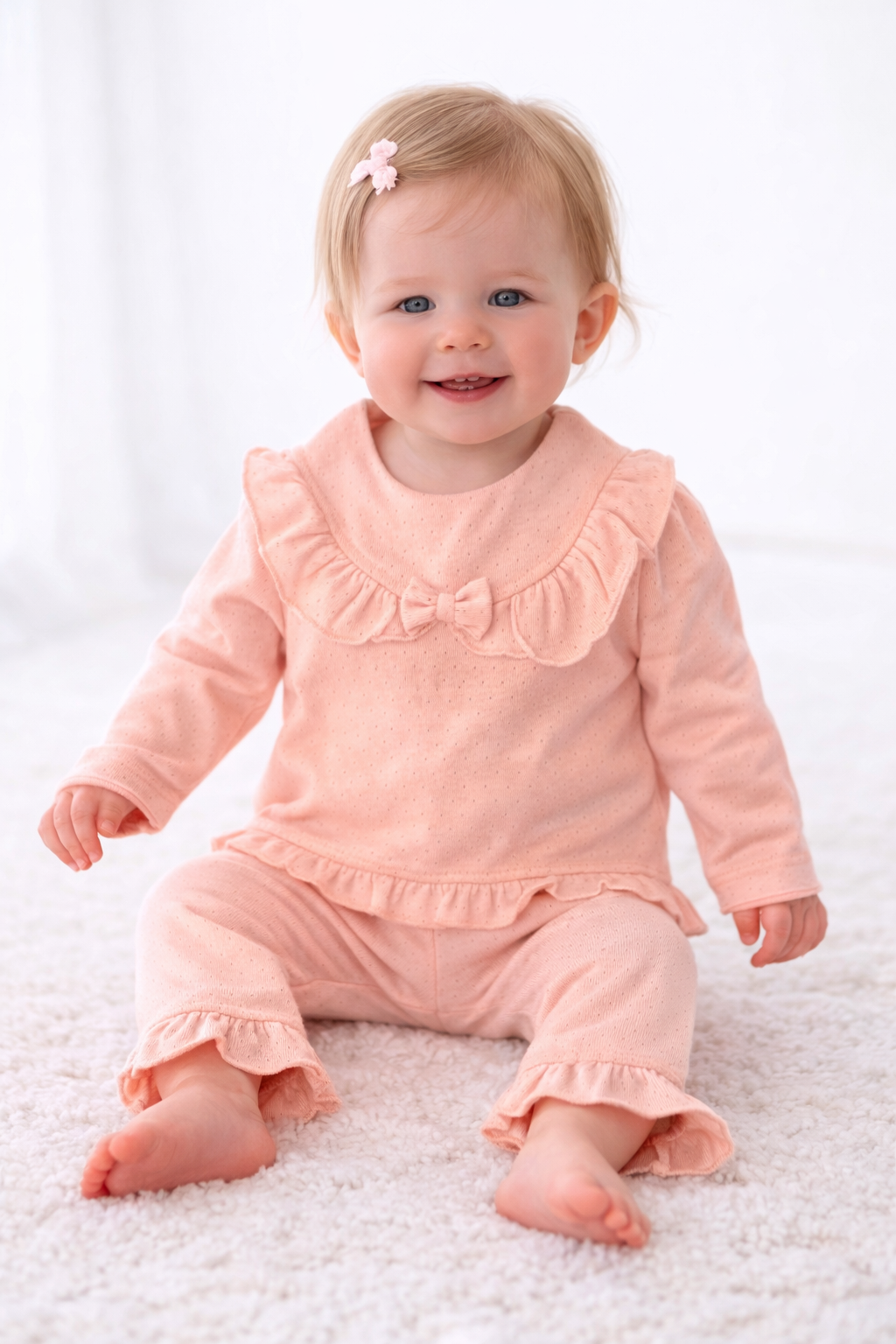 Baby Mädchen Set 2-teilig 100% Baumwolle mit Rüschen