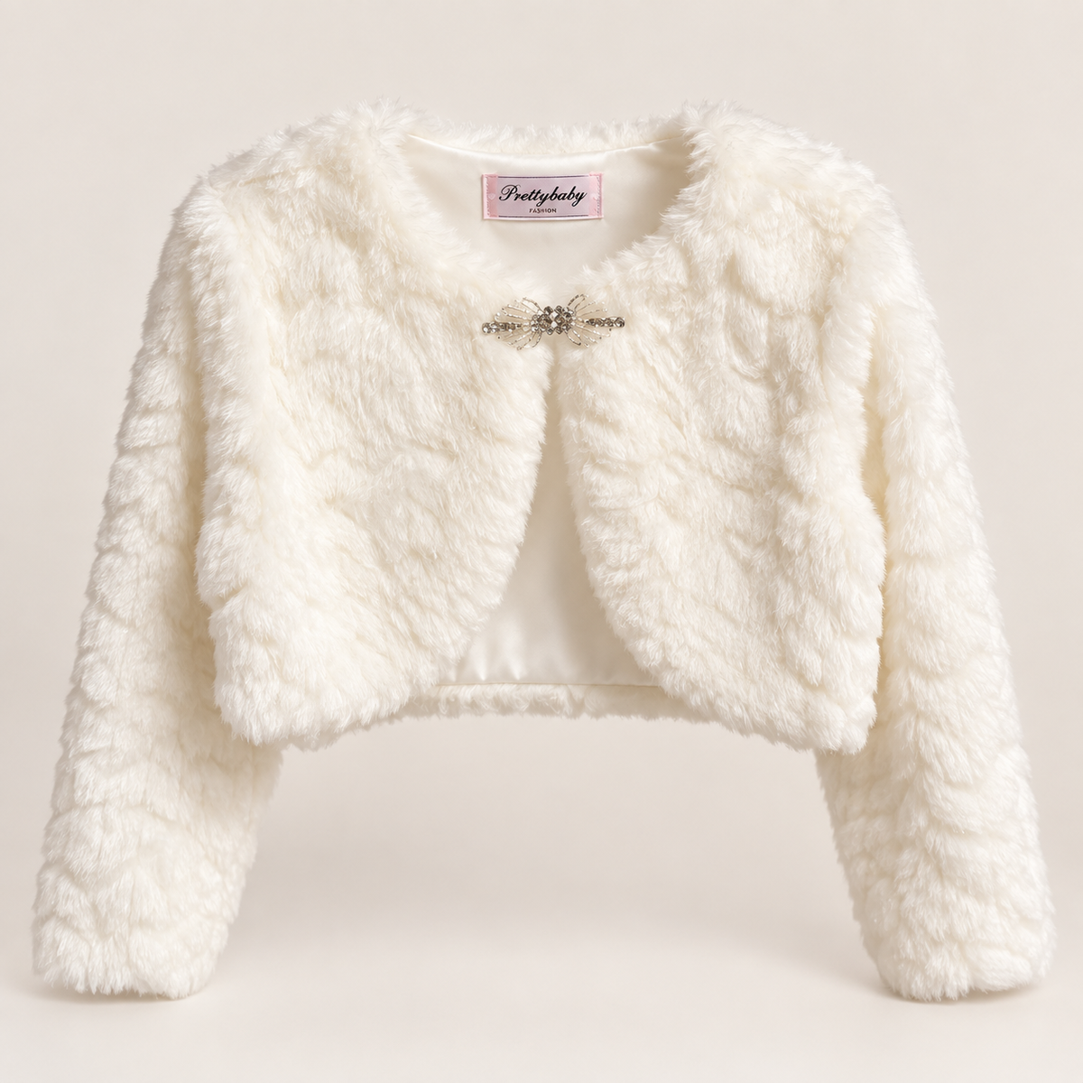 Mädchen Bolero Creme Kunstfell