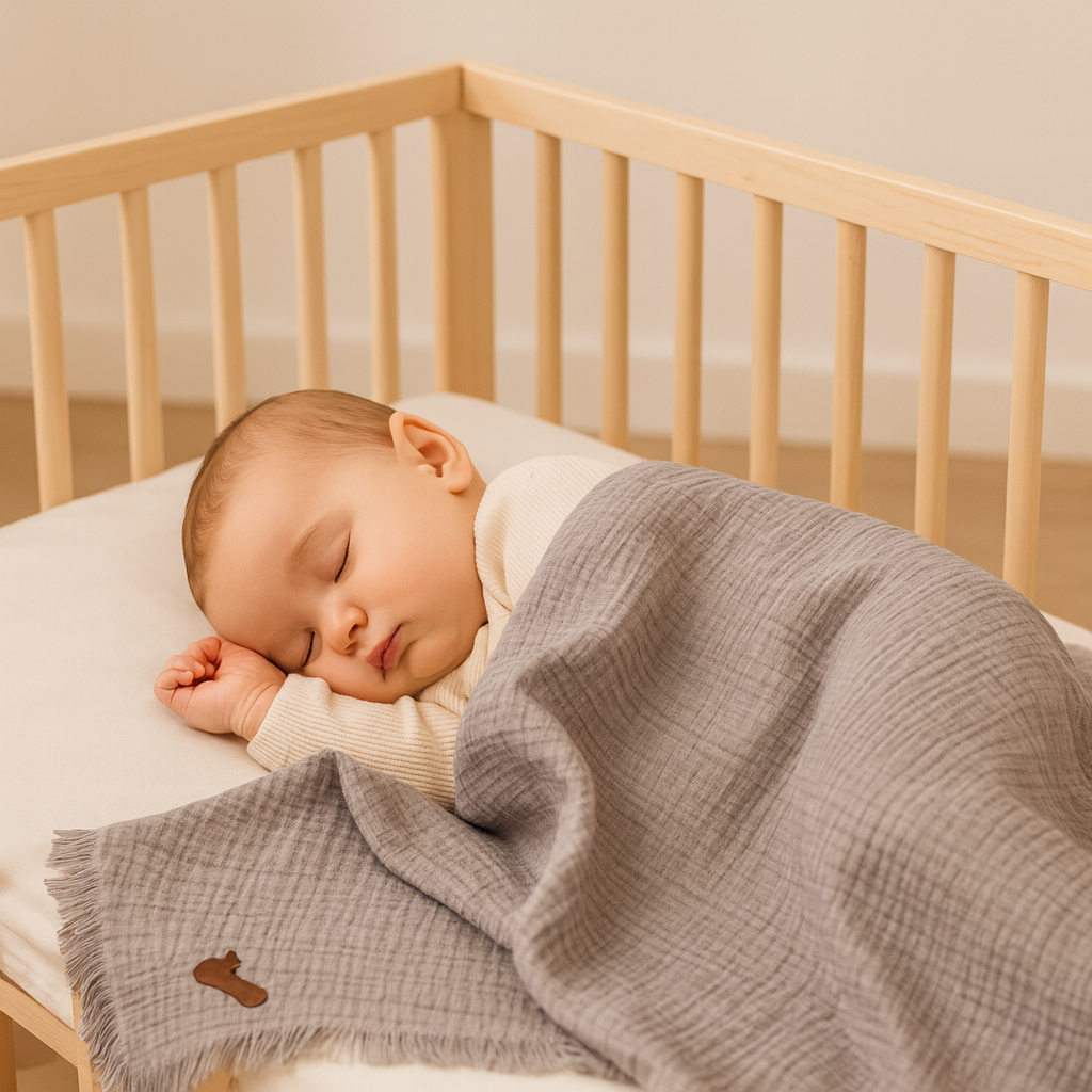 Musselin Babydecke 120x100 cm – 4-lagig aus 100% Baumwolle