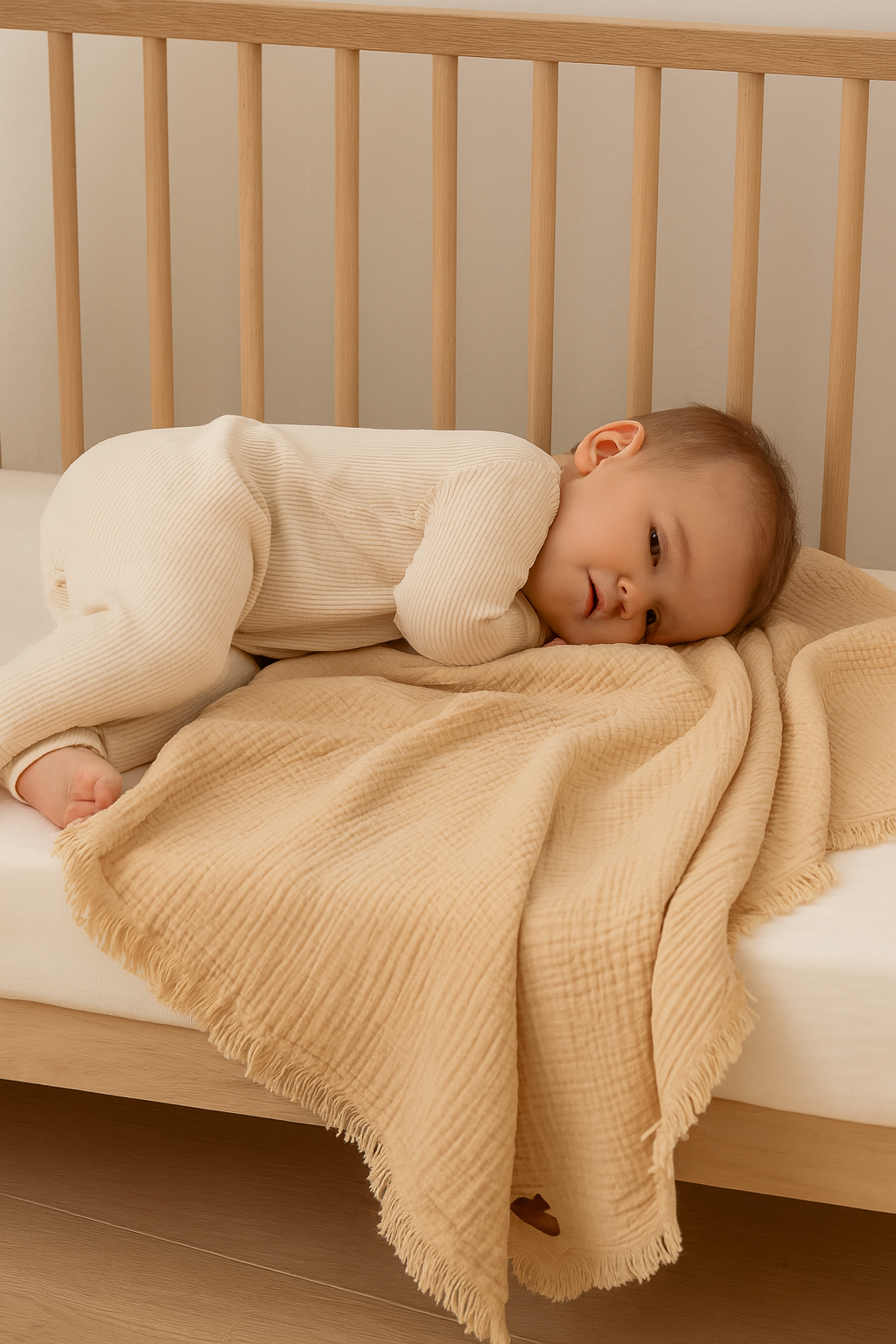 Musselin Babydecke 120x100 cm – 4-lagig aus 100% Baumwolle