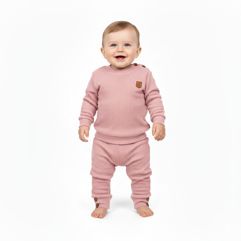 Zweiteiliges Baby-Outfit – weiches Set aus Oberteil & Hose
