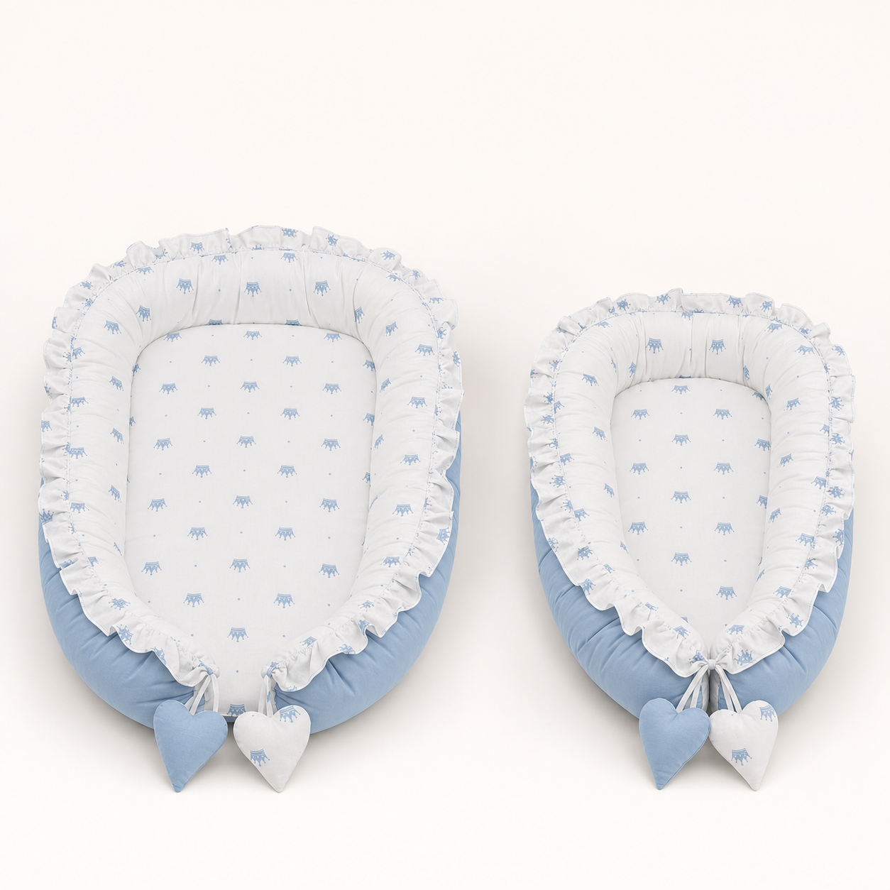 Babynest Set Hellblau Krone