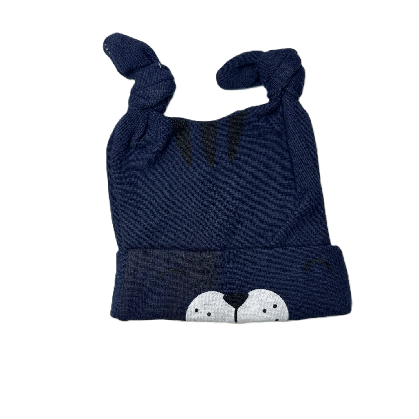 Babymütze mit Katzenmotiv & Knotenohren – 4 Farben erhältlich