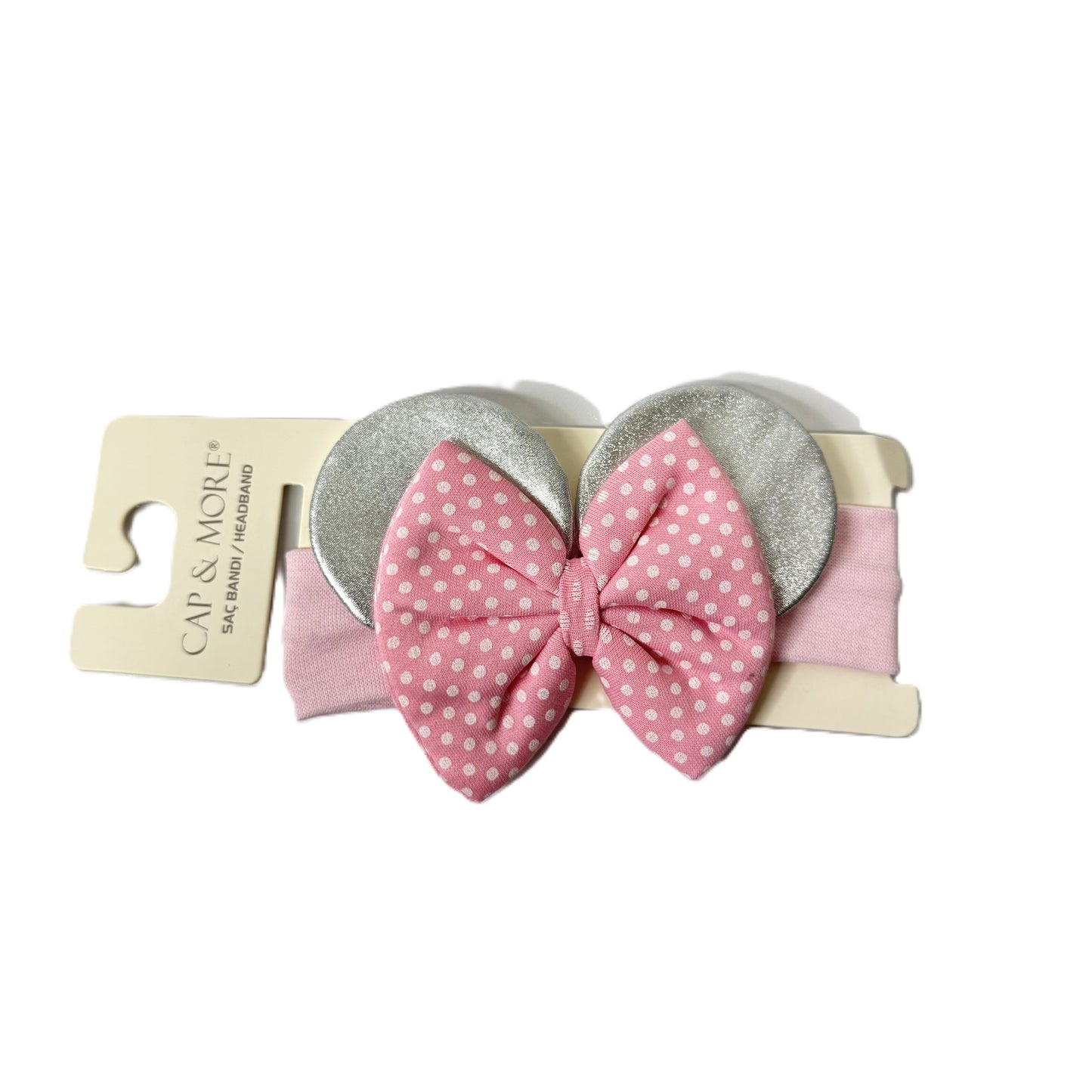 Baby Haarband mit Schleife & Glitzer-Ohren – 5 Farben erhältlich
