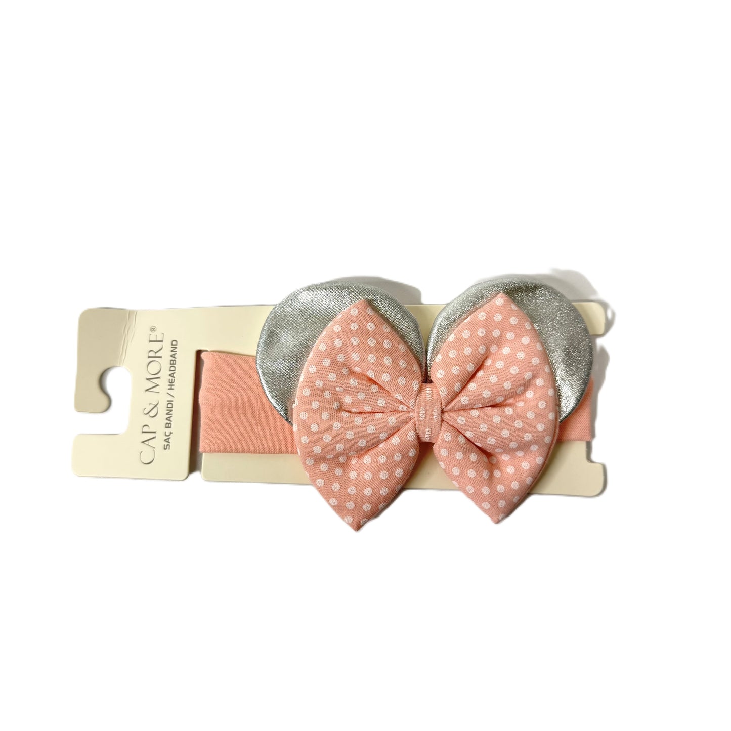 Baby Haarband mit Schleife & Glitzer-Ohren – 5 Farben erhältlich