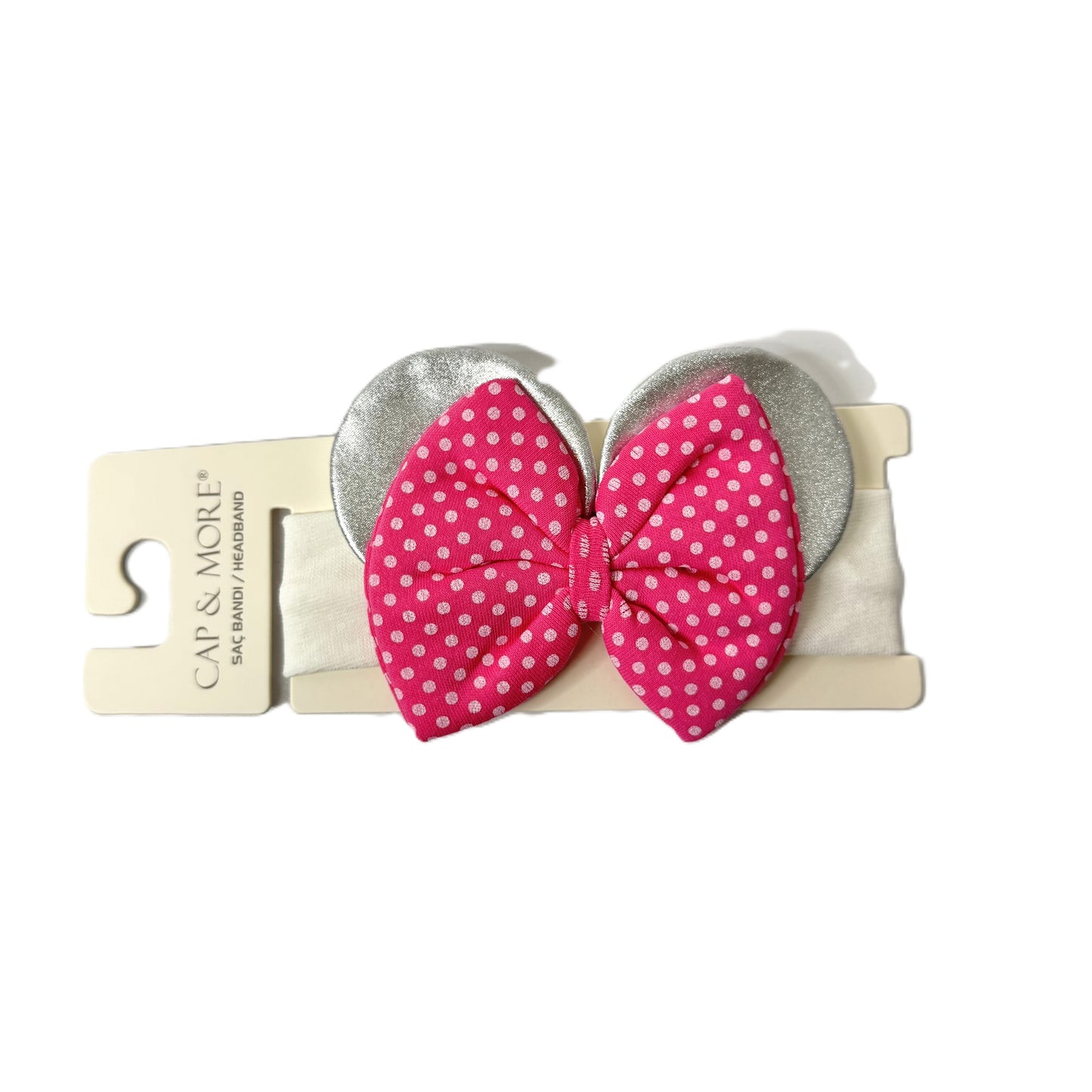 Baby Haarband mit Schleife & Glitzer-Ohren – 5 Farben erhältlich