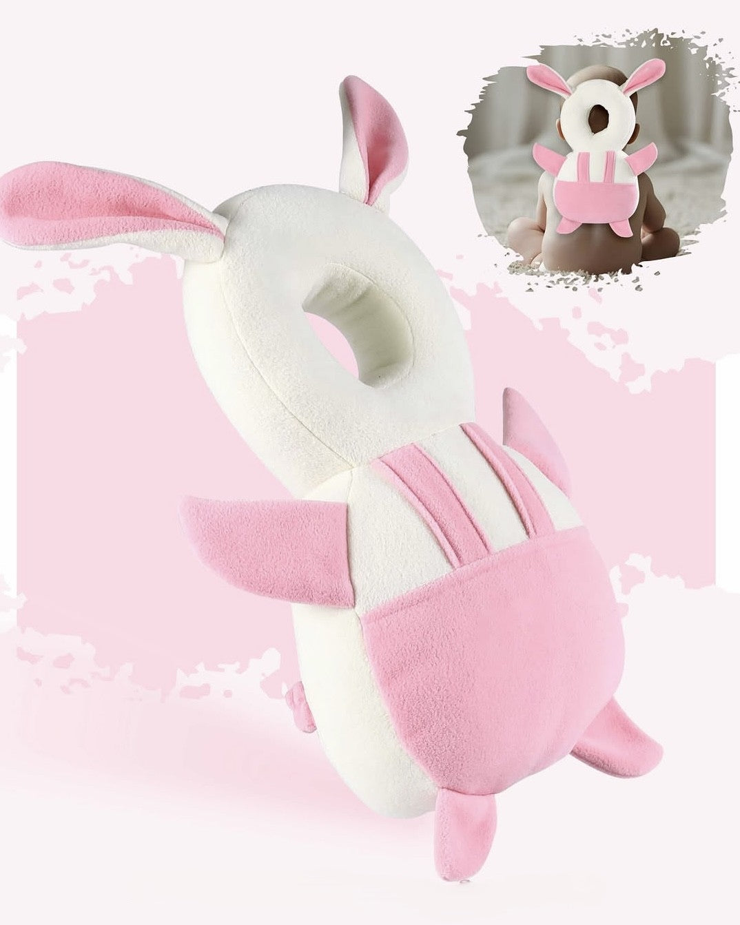 Baby Kopfschutzrucksack Hase