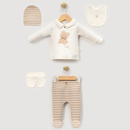 Baby Erstlingsset Bär Beige