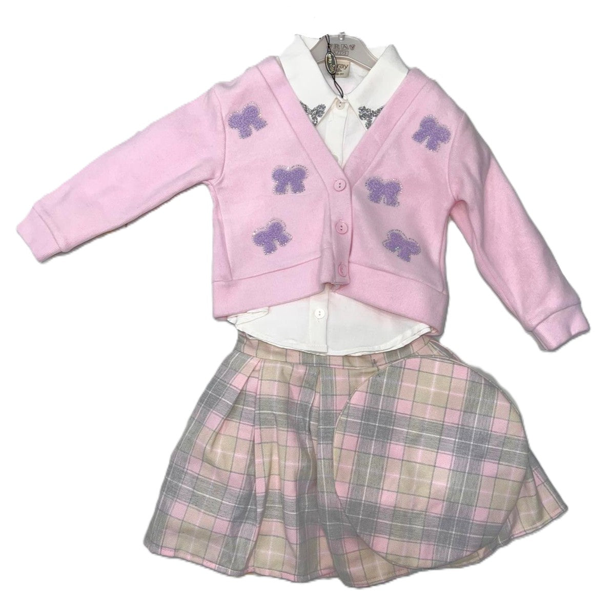 Mädchen strick set– elegant & modern (3-teilig) 👶👔